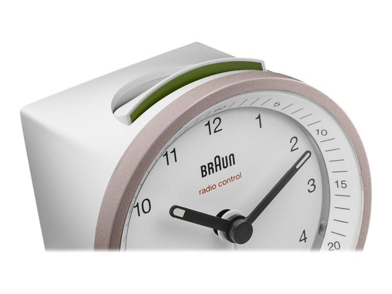 Braun BC07 - alarm clock - round - quartz - desktop - white/pink Braun BC07 - alarm clock - round - quartz - desktop - white/pink